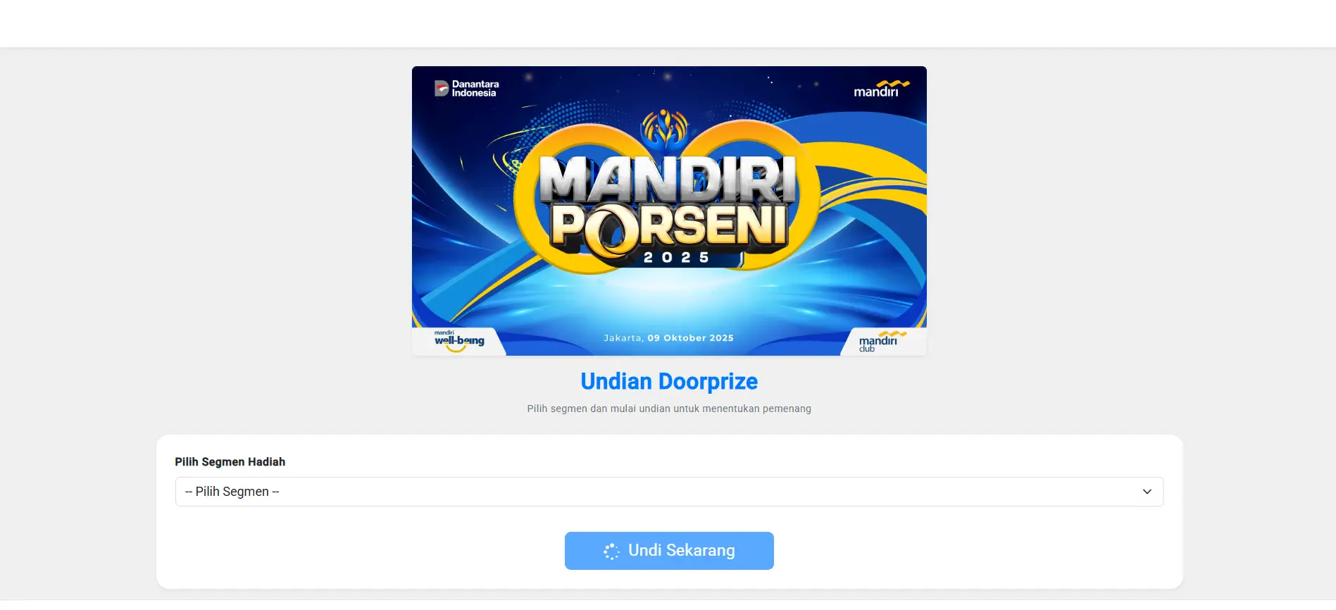 Porseni Mandiri - Doorprize System