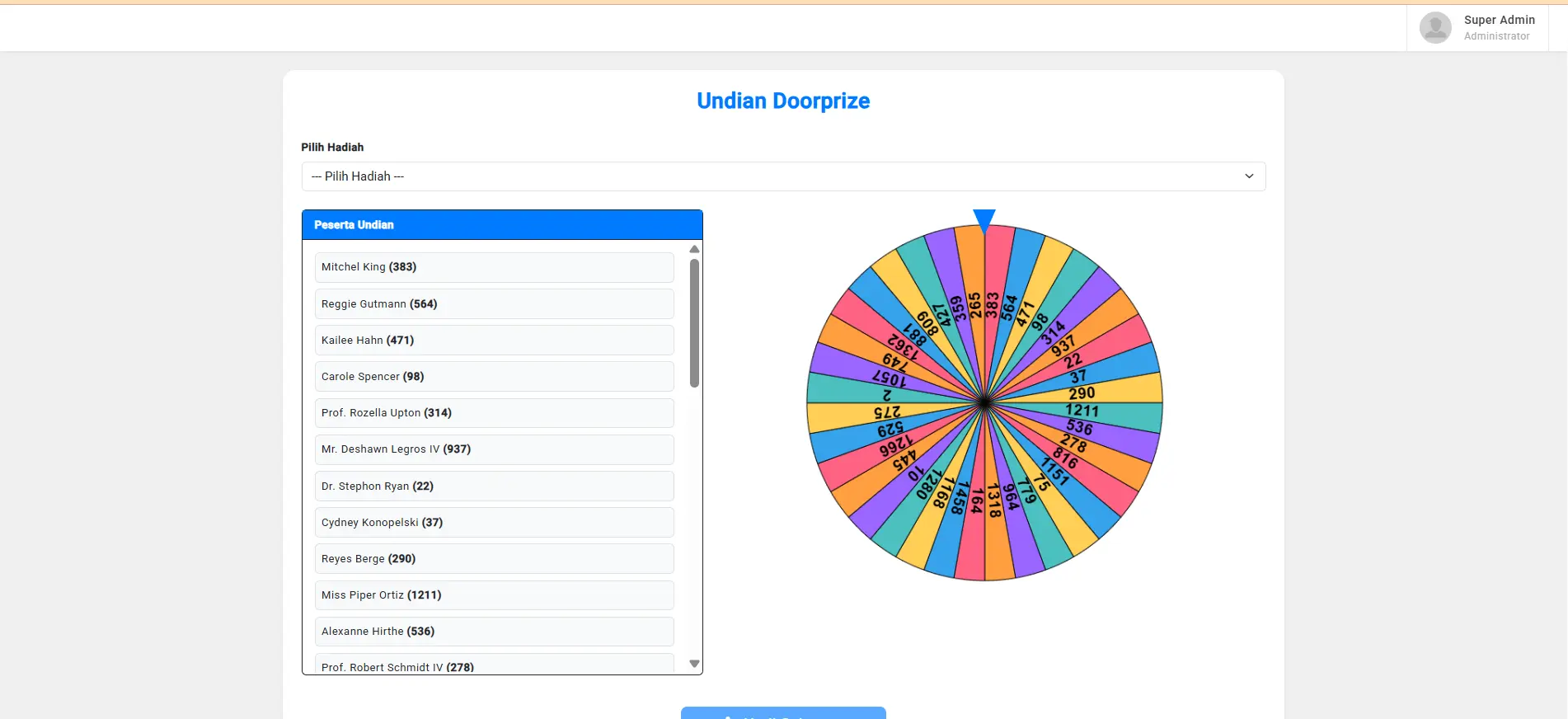 Musk Electric - Doorprize System